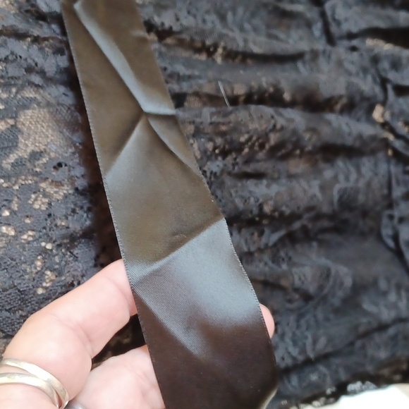 DOLLSKILL WIDOW XXL FORLORN LOVLINESS LACE SHEER TIERED MINI DRESS BLACK - Picture 7 of 15